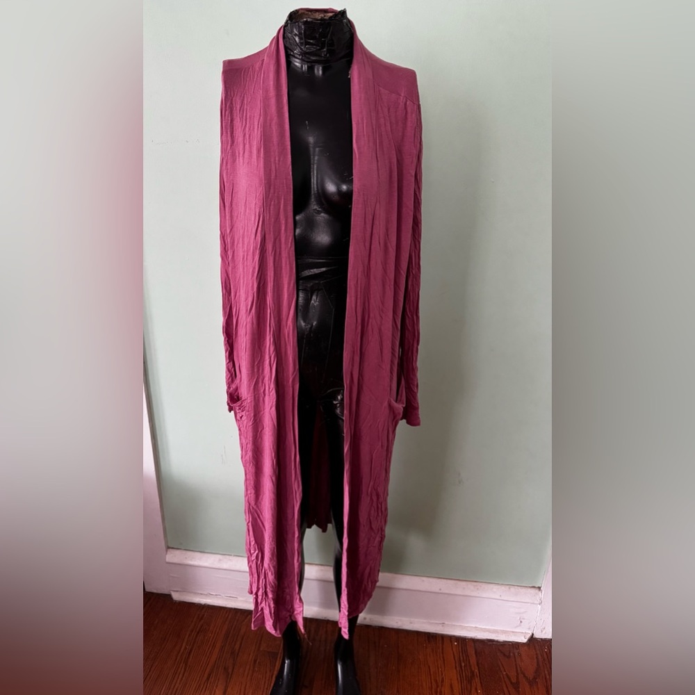 USA Cardigan, long sleeve, w/pockets Mauve